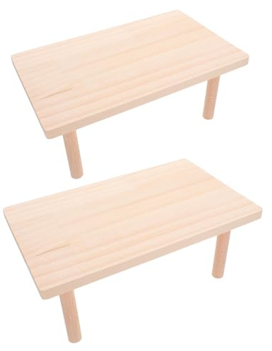 ROMISBABA 2 Stück Holz Hamsterplattform Spielbrett Aus Massivem Holz 25x15x11cm Anti Knabber Zusatzetage Für Hamsterkäfig Kleintier Zubehör Zum Spielen Und Klettern