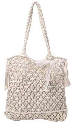 Bolsa de playa para mujer, estilo festivo, con diseño de axilas, tejido de hombro, bolso de moda hueco para vacaciones, viajes, uso diario, bolso a juego para mujer, a la moda, axila, playa, hombro
