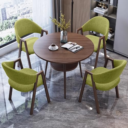 Konferenztisch-Set mit Stühlen, kleiner runder Besprechungstisch für Büro, Küche oder Esszimmer, doppellagiges Design, ideal für Geschäftstreffen und Kaffeepausen
