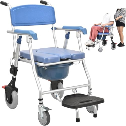 Cómoda con ruedas Silla for inodoro Cómoda junto a la cama Cómodas for inodoro portátiles, silla de ducha, sillas de ducha móviles for silla de ruedas