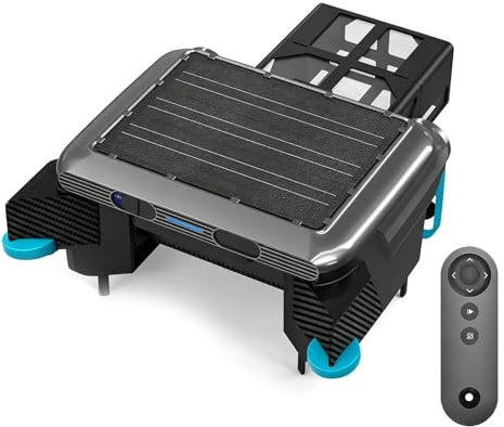 Koyike Limpiador de Superficie para Alberca Solar con 5200mAh, 20H+ Autonomía, 3 Motores Brushless, Cesta de Filtro 6L, Robot Skimmer Impermeable IPX8, Piscina Elevada