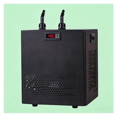 Enfriador de acuario con bomba de agua silenciosa y tubería de 3M, enfriador de tanque de peces de 160L for agua dulce y salada, enfriador de agua hidropónico de 5-40°C(160L(42gal))