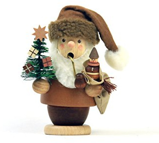 Christian Ulbricht Mini-Räuchermann Weihnachtsmann natur 12cm Erzgebirge