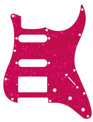 Pickguard E-Gitarre I Standart 11-Loch 2-lagig Pearl Pink HSS