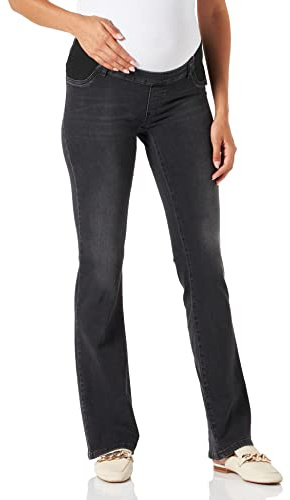 bellybutton Kvinnors jeans Bootcut Mit Elastischen Tasch Moderskap, Grå (grå denim 0016), 44 SE