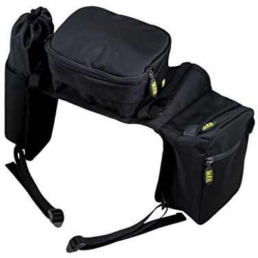 TrailMax Compact English Pommel Pocket Horse Saddlebag with Water Bottle Sleeve for Trail Riding, Works with English, Endurance & Australian Saddles