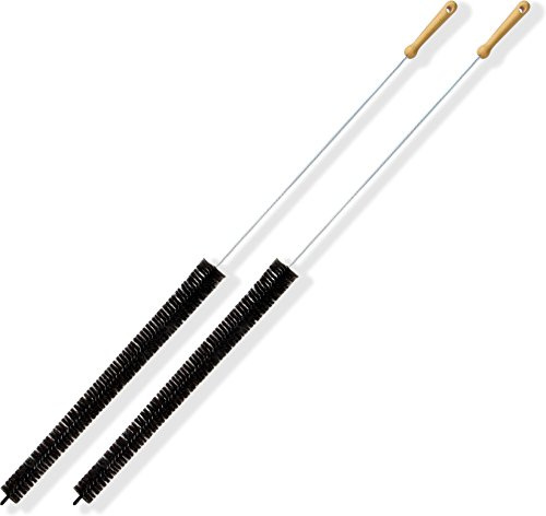 1 oder 2 Reinigungsbürsten gegen Staub im Heizkörper Heizungsreinigung Bürste Heizkörperreinigung Heizkörperbürste 120 cm lang Borsten aus Ziegenhaar Natur 2 Stück 117 cm