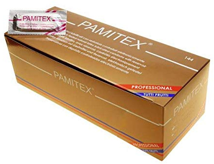 Lot de 144 prophylactiques préservatifs en or pour tous les fruits PAMITEX