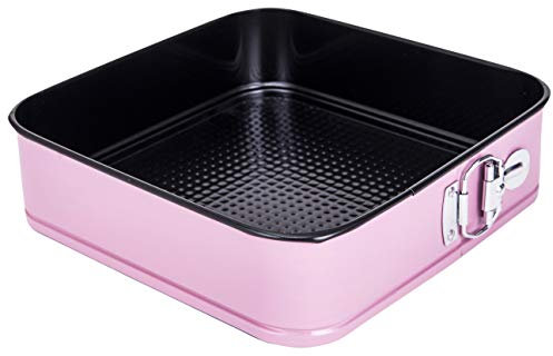 Graziano, Teglia Apribile Quadrata, Tortiera Apribile con Fondo Staccabile e Rivestimento Antiaderente che Consente di Cucinare senza Aggiunta di Oli o Grassi, 26 x 26 x 7 cm