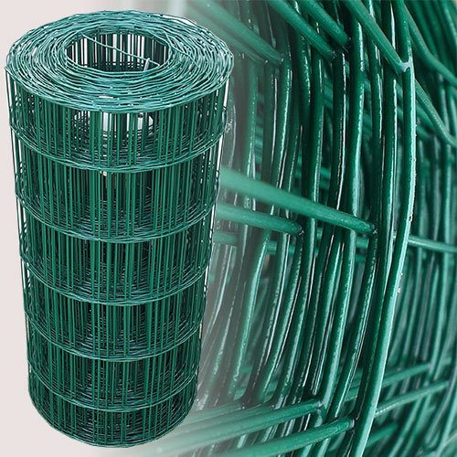 Garmix Gartenzaun 25m Grün Maschendrahtzaun 7,5 x 10 cm (60cm)