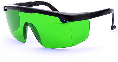 SEIWEI Schutzbrille für Laser, 190 nm - 540 nm OD 5+, Lasergravierer, Schutzbrille, Augenschutzbrille für die Arbeit [Grün]