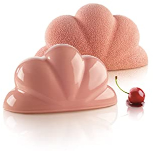 silikomart | Set de moules en Silicone NUVOLA, 220 x 110 mm | Kit de composition 2 moules en Silicone, Design 3D, h 60 mm, Volume 1600 ml, Made In Italy
