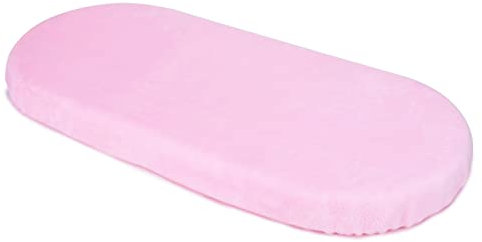 PEKITAS Sábana Bajera Térmica Coralina Invierno 75x33cm / 72X33cm Ajustable Colchón Capazo/Carro/Cochecito bebé Niños Niñas con Elástico Se Adapta a Julius Zöllner, Träumeland, Alvi, FabiMax Rosa