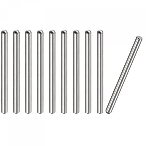 sourcing map 10Stk Spannstifte 304 Edelstahl Rund Flach Holz Stützregale Befestigung 5x80mm