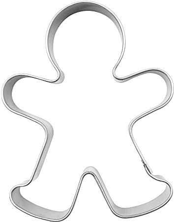 BekkiB - Cortador de galletas hombre de jengibre/niño - aprox. 6,3 cm, cortador de acero inoxidable para hornear galletas y galletas, apto para lavavajillas - 86
