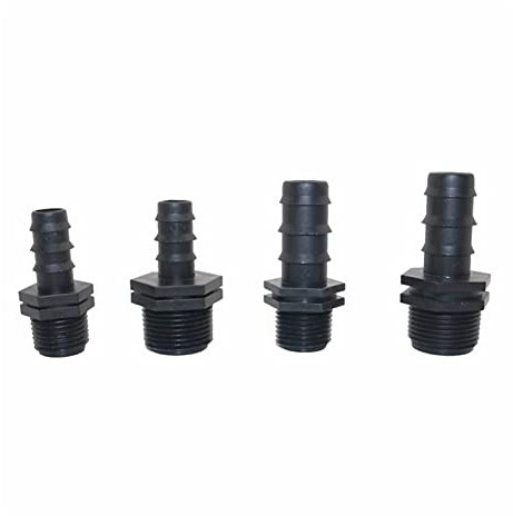 XINHUIPART Adaptador de fontanería de jardín, 5 piezas de accesorios de manguera, manguera de riego por goteo, riego de jardín, DN16 DN20, cambiado a conector macho de 1 2 pulgadas, 3 4 pulgadas