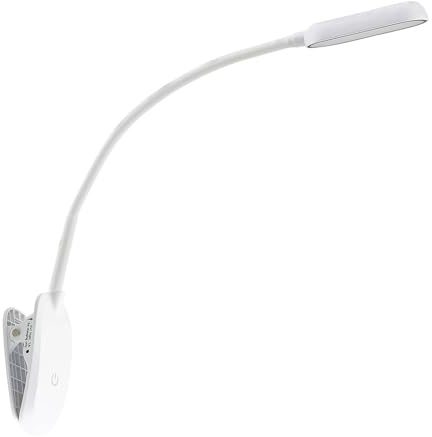 PRIOS LED Klemmleuchte Najarimit USB Anschluss dimmbar (Modern) in Weiß (1 flammig,) - Tischlampe Tischleuchte Leselampe Nachttischlampe Arbeitszimmerleuchte