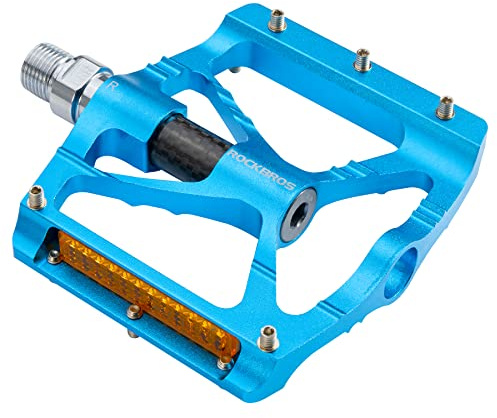 ROCKBROS MTB Pedals Mountain Bike Pedals with Reflector Non-Slip Lightweight Aluminum Alloy Platform Bicycle Pedals 9/16 for BMX Road Bike e-Bike