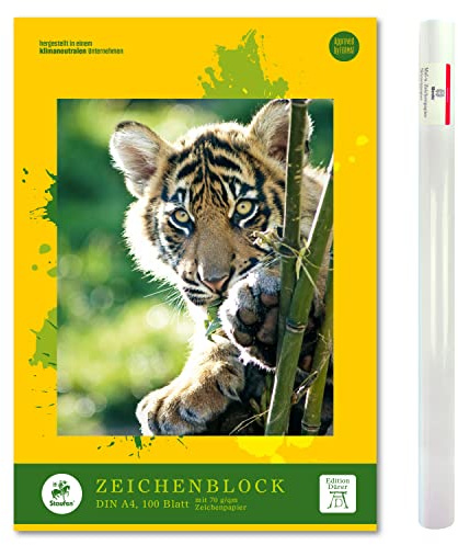 Staufen Künstlerset für Kinder, mit Malblock DIN A4 und Malpapier Rolle 50 cm x 10 m