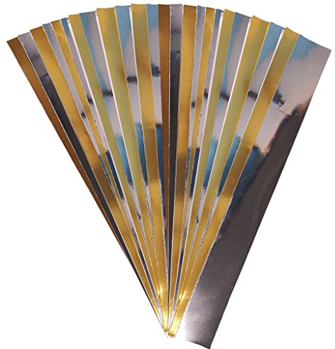 BCreativetolearn 24 Metallic-Kartenstreifen – Metallic-Gold- und Silber-Geburtstagskronen-Hut-Bastelstreifen, entwerfen und basteln Sie Ihre eigenen Kronen zum Dekorieren, 63 cm x 7 cm, 20 cm