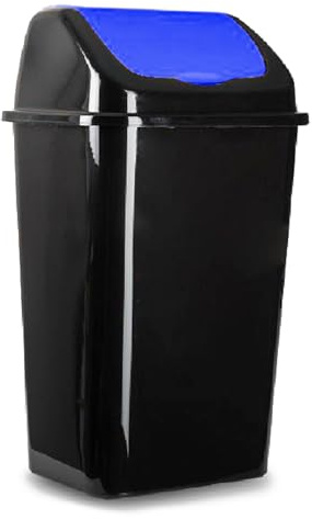 Acan Tradineur - Cubo de basura con tapa basculante para reciclaje - Fabricado en plástico - Capacidad: 30 Litros - Reciclaje para Papel - 59 x 40 x 33 cm