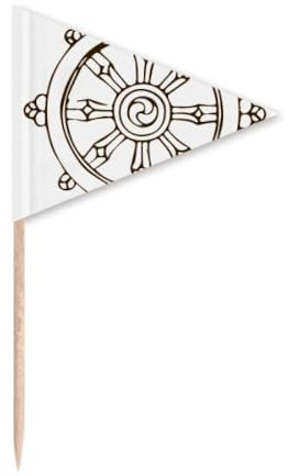 Culture Rudder Redondo Palillo de dientes Triángulo Cupcake Toppers Bandera