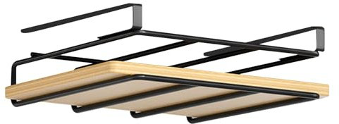 Estante de almacenamiento para tablas de cortar, estante colgante para organizador de bandejas de servir, estante de cocina de acero inoxidable para organizar toallas, tablas de cortar, sartenes para