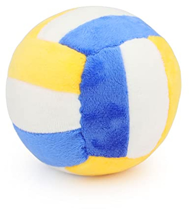 Hundespielzeug - Plüschtier Quietschspielzeug Bälle für Hunde, Volleyball | Hundespielzeugbälle, Kaubarer Interaktives Spielzeug für Welpen und kleine Hunde, Weicher Quietschball, Training und Zahnen