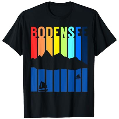 Bodensee Segelboot Berge Design Bodenseeregion Bodensee T-Shirt