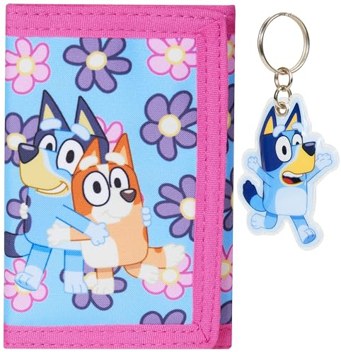 BlueY Portefeuille Enfant Portefeuille Fille et Garçon Trifold avec Poche Zippée pour Pièces Monnaie Porte Carte Identité Billets Cadeau Fille Garçon Sisters