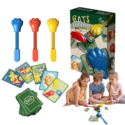 Interactive Card Game | Cat Catches Mice Multiplayer Exercise Reaction Board Game,Multiplayer Competition Interactive Card Games