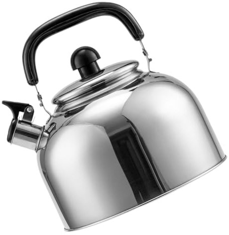 ABOOFAN Unique Design Tea Kettle Metal Stove Top Kettle Whistling Water Pot Easy Maintenance for Camping