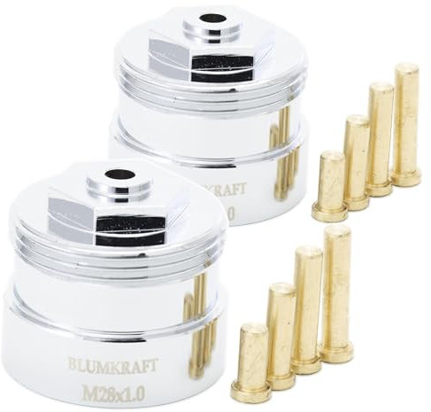 BLUMKRAFT 2 Stück Adapter aus Metall für Heizkörper M28 x 1,0 – M30 x 1,5, kompatibel mit Vama, Orkli. Thermostatventil M28-M30 M28F-M30M