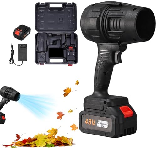 Souffleur sans Fil - Aspirateur Turbo - Souffleur d'air Portable et Manuel avec Batterie et Chargeur pour Camping, Jardin, Ordinateur, Patio, pelouse, allée, Maison, Voiture,