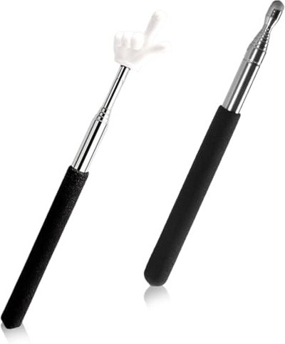 COYUN 2pcs Bastón Telescópico Para Lectura De Dedos, Puntero Telescópico, Puntero De Dedo, Puntero De Presentación, Puntero Retráctil Para Profesores,para Maestros Aula Ayudas Ayuda para Profesores