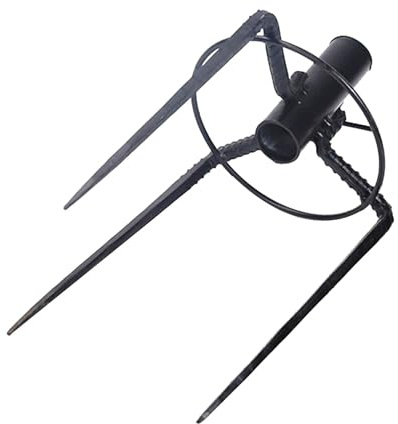 JISADER Anclaje de Sombrilla Soporte para Parasol Piqueta para Tierra Y Base de Montaje Metálica con Punta Afilada Adecuado para Pesca Patios Y Parques