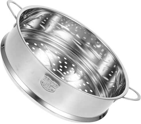 Healeved Cestello Cottura Vapore in Acciaio Inox, Vaporiera Rotonda Fori Uniformi, Compatta e Facile da Riporre, per Patate e Pesce