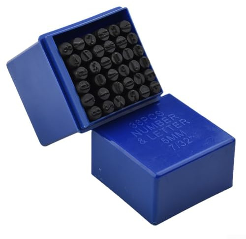 Lot de 36 poinçons en acier au carbone pour ceinture en cuir, lettres et chiffres pour projets de bricolage en bois et métal