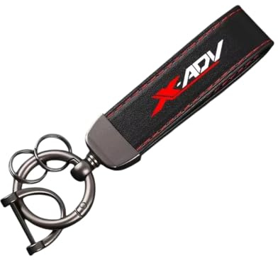 Llavero de Moto de Cuero para Honda X ADV X-ADV XADV 750 Alta Gama Accesorio para Motocicleta Llavero Premium para Motociclistas,Red-A