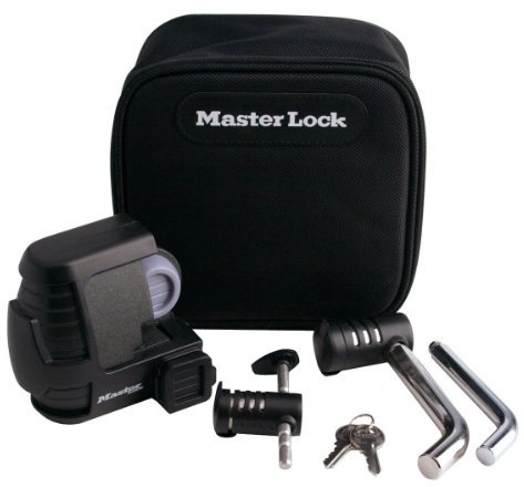 Master Lock Anhängerschloss, Anhängerkupplung und Empfängerschloss, Kombipack, 3794DAT, Rot