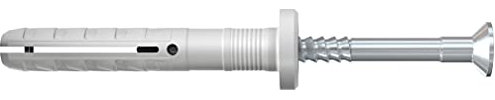 Fischer Tasselli a Percussione N 8X60/40 F con Bordo Piatto e Vite a Chiodo a Battere (100 Pz.)