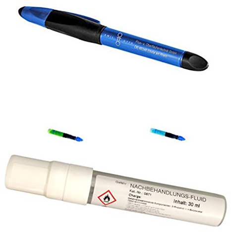 Profi-Set Nr. 1: Metall-Ätzstift VA+ K-Extra + 1 x Nachbehandlungs-Fluid im Dispenser (PEN) mit 30 ml Inhalt