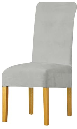 LANSHENG Stuhlhussen 4er Set, Waschbar Stuhlbezug Schwingstühle, Hellgrau | Stretch Stuhlhussen Schwingstühle für Esszimmer, Küche, Hotel