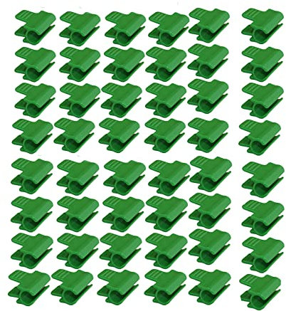 LAMF 48 Stück Rohrschellen, Gewächshausfolie, Abdecknetz, Tunnel-Reifen, Clips für Außendurchmesser 11 mm/0,43 Pflanzpfähle, Schuppen, Folie, Schattierungsnetz, Stangen-Clip.