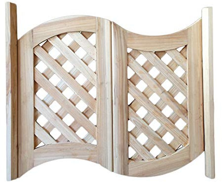LIANGLIANG Schwingtüren Cafe Türe, Bartür Fensterläden Innen Dekoration Segmentierung Halbe Taille Kurvendesign Antikollisions, Größe Anpassbar (Color : A, Size : 90x90cm)