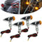 4PCS 12V Intermitentes de moto ámbar en forma de bala Motocicleta Luces Universal para motocicleta Scooter Cruiser Quad Off Road.