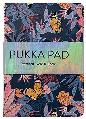 Pukka Pad Bloom B6 Stitched Exercise Books – 6.9 x 4.9in – 3 Pack of Assorted Floral Designs