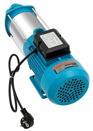 Bomba centrífuga de jardín, 2200 W, bomba centrífuga de 5 niveles, 3000 l/h; altura máxima de extracción: 100 m; presión máxima: 10 bar.