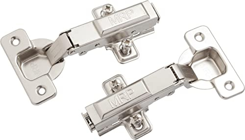 Lot de 2 charnières de porte - Butée d'angle - Diamètre du pot : 35 mm - Fermeture douce