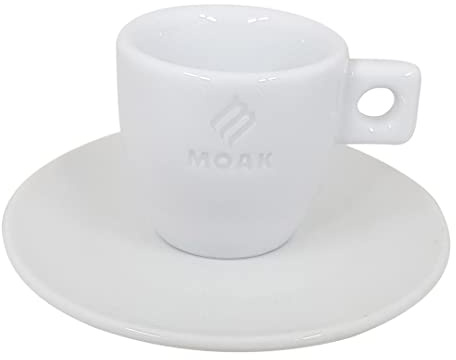 Moak Caffe Espressotasse mit Unterteller in weiss